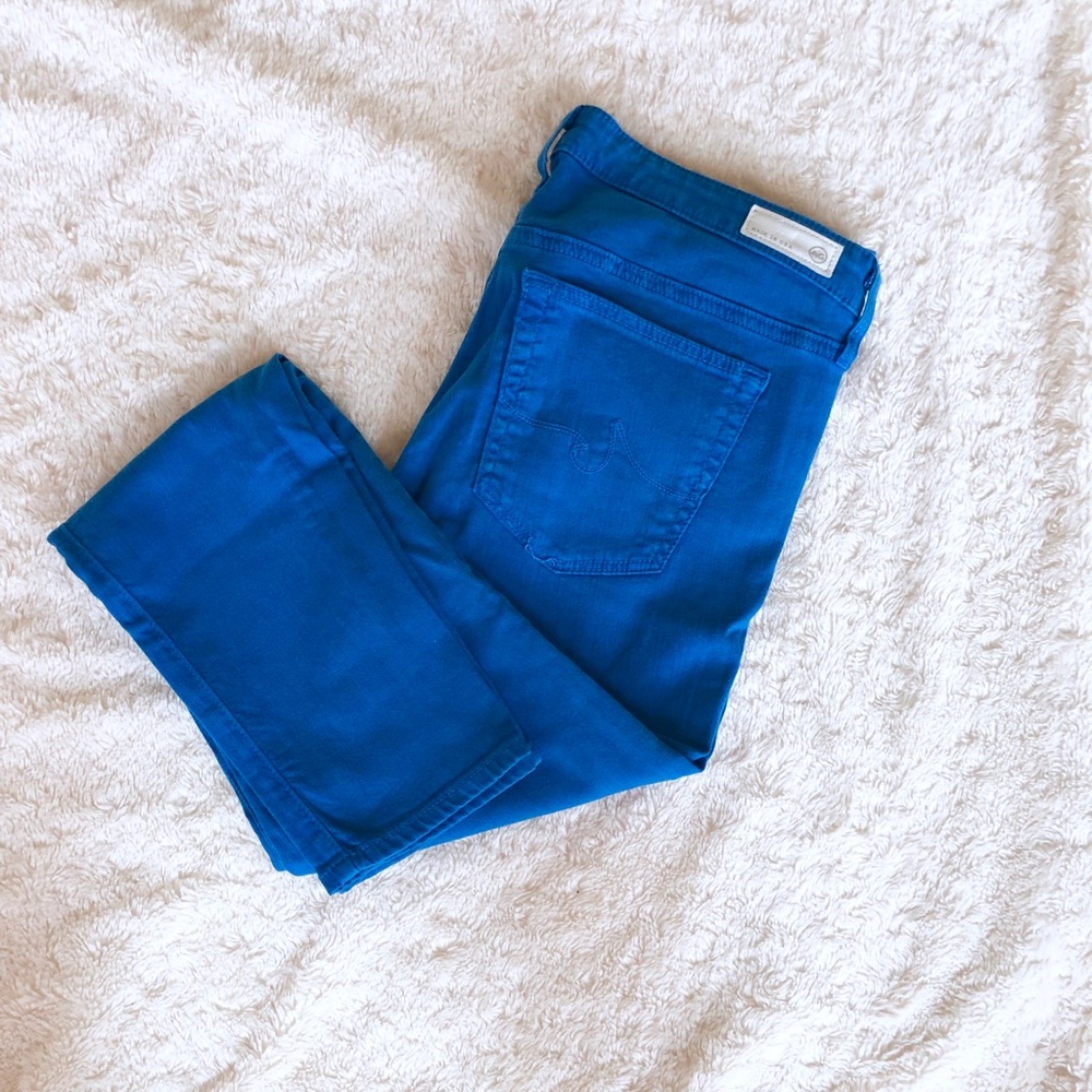 AG Jeans bright blue ankle jeans